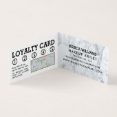 トレンディーモダン大理石メーキャップロイヤリティカード 名刺 (内部)