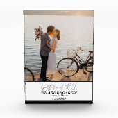 トレンディーモダン婚約カップル写真ブロック フォトブロック (正面)