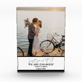 トレンディーモダン婚約カップル写真ブロック フォトブロック