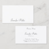 トレンディーモダン手書きかわいいデザインエレガント 名刺 (正面/裏面)