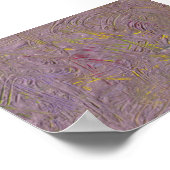 トレンディーモダン抽象芸術アートピンクイエローグリーンフェイク ポスター (角)