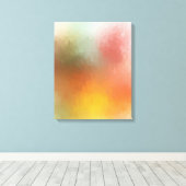 トレンディーモダン抽象芸術アートブルーレッドイエローパープル キャンバスプリント (インサイチュ (ウッドフロア))