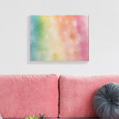 トレンディーモダン抽象芸術アートブルーレッドピンクイエロー キャンバスプリント (インサイチュ (リビング))