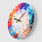 トレンディーモダン抽象芸術ウォールデコークロック ラージ壁時計 (傾斜)