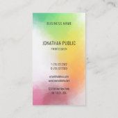 トレンディーモダン抽象芸術エレガントアート 名刺 (裏面)