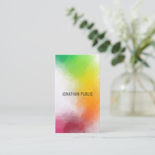 トレンディーモダン抽象芸術エレガントアート 名刺 (スタンド正面)