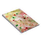 トレンディーモダン抽象芸術ピンクレッドイエローグリーン ノートブック (右側)
