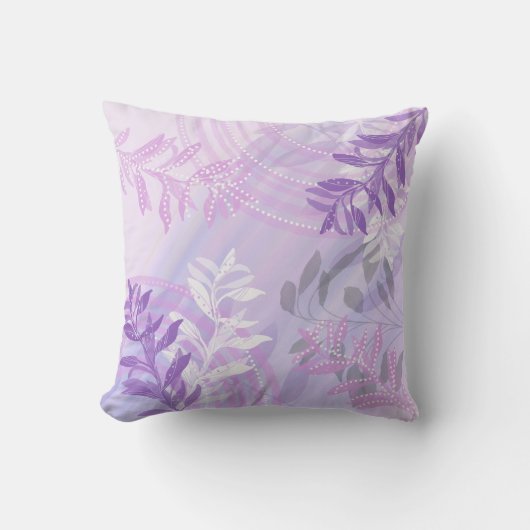 トレンディーモダン抽象芸術フローラ クッション (正面)