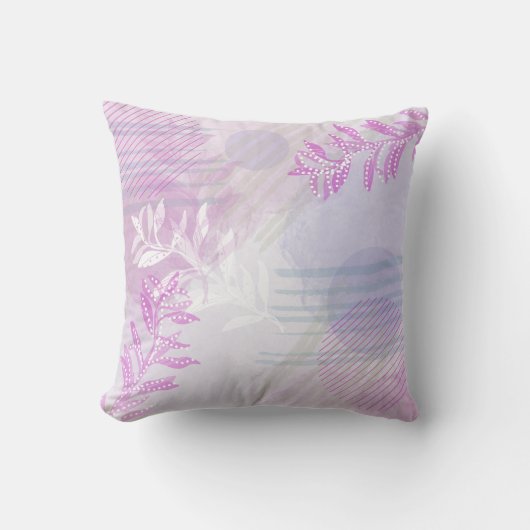 トレンディーモダン抽象芸術フローラ クッション (正面)