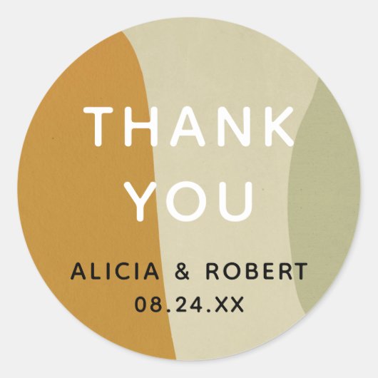 トレンディーモダン抽象芸術ミニマシンプルリスト ラウンドシール (正面)