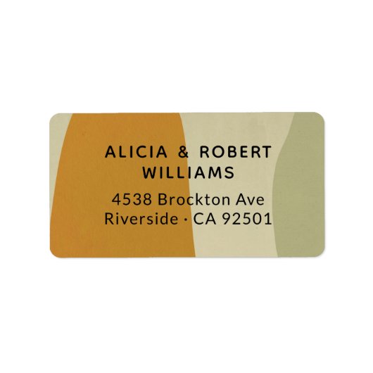 トレンディーモダン抽象芸術ミニマシンプルリス結婚トの ラベル (正面)