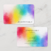 トレンディーモダン抽象芸術レインボーカラーテンプレート 名刺 (正面/裏面)