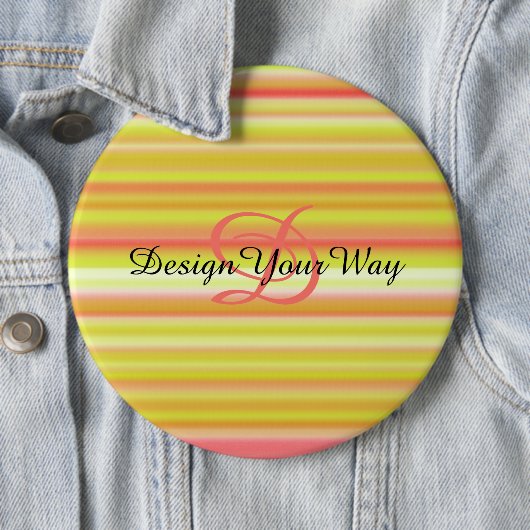 トレンディーモダン抽象芸術ヴィンテージモノグラムイニシャル 缶バッジ (インサイチュ)