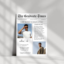 トレンディーモダン新聞写真の卒業