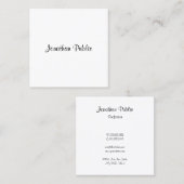 トレンディーモダン書道台本の名前テンプレート スクエア名刺 (正面/裏面)