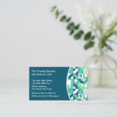 トレンディーモダン歯科医テーマ名刺 名刺 (スタンド正面)