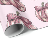 トレンディーモダン水カラーパンプキンコケットボウ ラッピングペーパー (ロールコーナー)