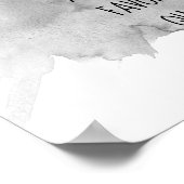 トレンディーモダン水彩グレーとホワイトアッド引用文 ポスター (角)