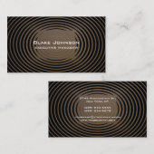 トレンディーモダン波エレガント模様（茶色） 名刺 (正面/裏面)