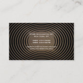 トレンディーモダン波エレガント模様（茶色） 名刺 (裏面)