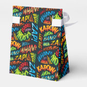 トレンディーモダン漫画ブックおもしろい結婚式の引き出物ボックス フェイバーボックス (裏面サイド)