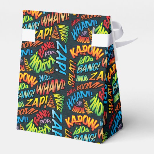 トレンディーモダン漫画ブックおもしろい結婚式の引き出物ボックス フェイバーボックス (裏面サイド)