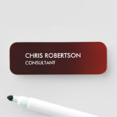 トレンディーモダン濃い赤 名札 (インサイチュ)