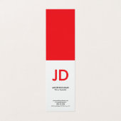 トレンディーモダン白モノグラはっきりしたム 名刺 (外部フラット)