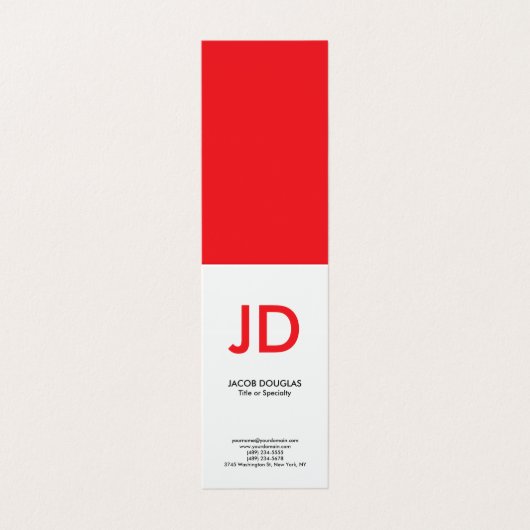 トレンディーモダン白モノグラはっきりしたム 名刺 (外部フラット)