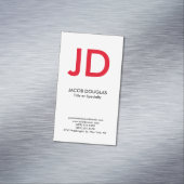 トレンディーモダン白灰色モノグラはっきりしたム マグネット名刺 (インサイチュ)