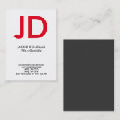 トレンディーモダン白灰色モノグラはっきりしたム 名刺 (正面/裏面)