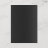 トレンディーモダン白黒灰色オレンジモノグラム 名刺 (裏面)