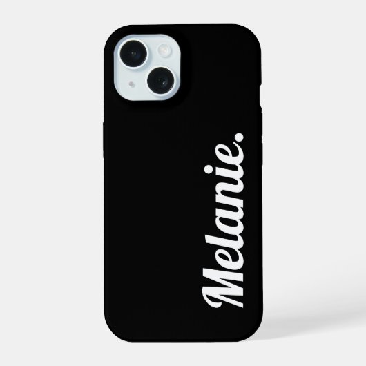 トレンディーモダン白黒 iPhone 15ケース (裏面)