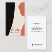 トレンディーモダン絵を描アートシェイプ 名刺 (正面/裏面)