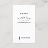 トレンディーモダン絵を描アートシェイプ 名刺 (裏面)