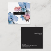 トレンディーモダン編集可能ス絵を描プラン スクエア名刺 (正面/裏面)