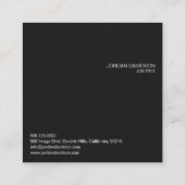 トレンディーモダン編集可能ス絵を描プラン スクエア名刺 (裏面)