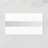 トレンディーモダン美しいクリーン銀白色デザイン 名刺 (裏面)