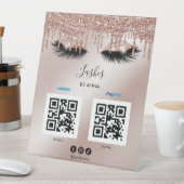 トレンディーモダン美しいスキャンしてQRコードを支払う 台座サイン (インサイチュ)