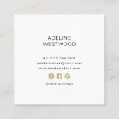 トレンディーモダン美容師アーティスト スクエア名刺 (裏面)