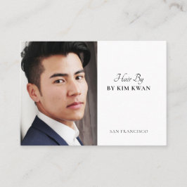 トレンディーモダン美容師フォト名刺 名刺