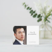 トレンディーモダン美容師フォト名刺 名刺 (スタンド正面)