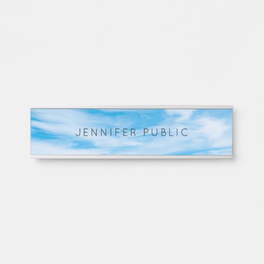 トレンディーモダン自然テンプレートクラウドブルースカイ サインプレート (正面)