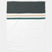 トレンディーモダン色ブロックとストライプ フリースブランケット (正面)