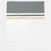 トレンディーモダン色ブロックとストライプ フリースブランケット (正面)