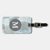 トレンディーモダン花柄モノグラム ラゲッジタグ (正面横)