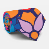 トレンディーモダン花柄 ネクタイ (ロール)