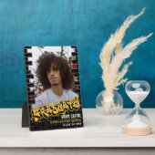 トレンディーモダン落書き卒業写真フレーム フォトプラーク (側面)