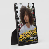 トレンディーモダン落書き卒業写真フレーム フォトプラーク (側面)