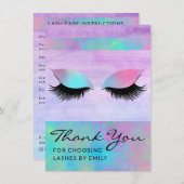 トレンディーモダン虹彩色シックありがとうラッシュ気に エンクロージャーカード (正面/裏面)